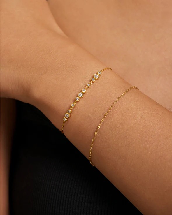 Ania Haie Goldenes Trios-Armband mit Rahmenfassung