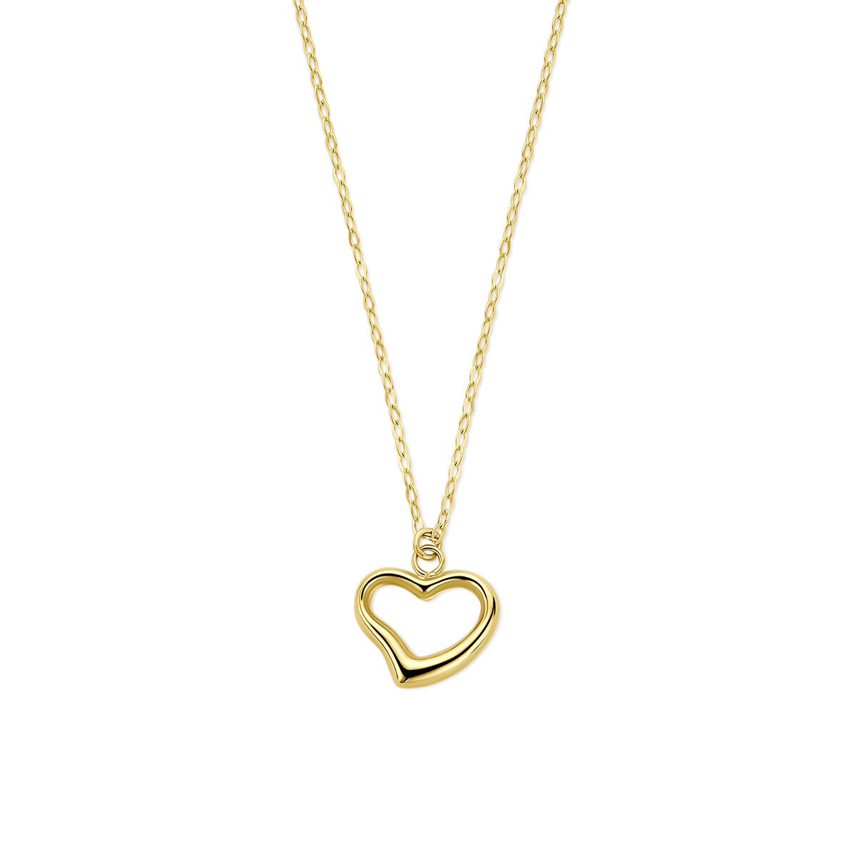 offenes Herz - Kette Gelbgold