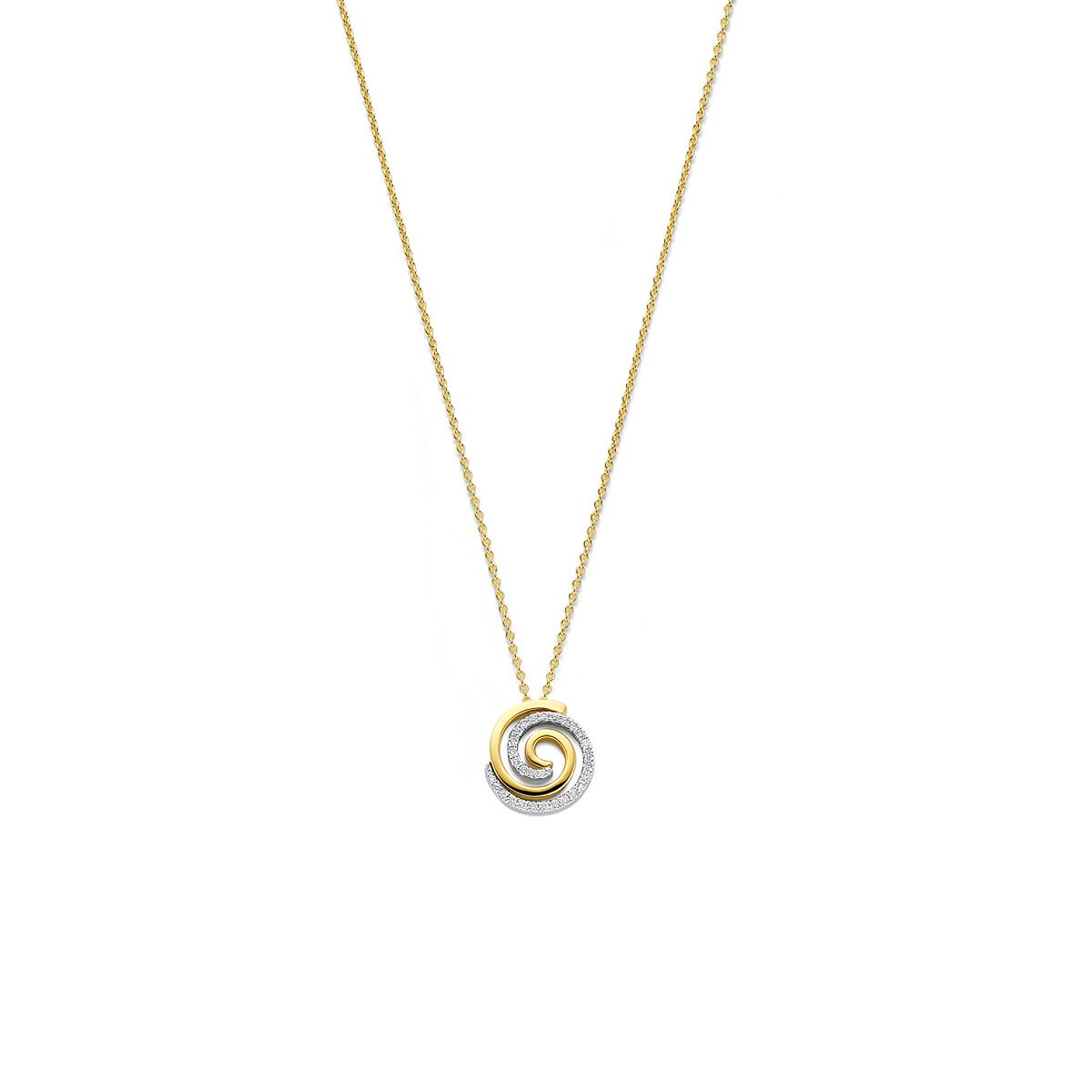 Kette mit Anhänger und Brillanten in Weißgold