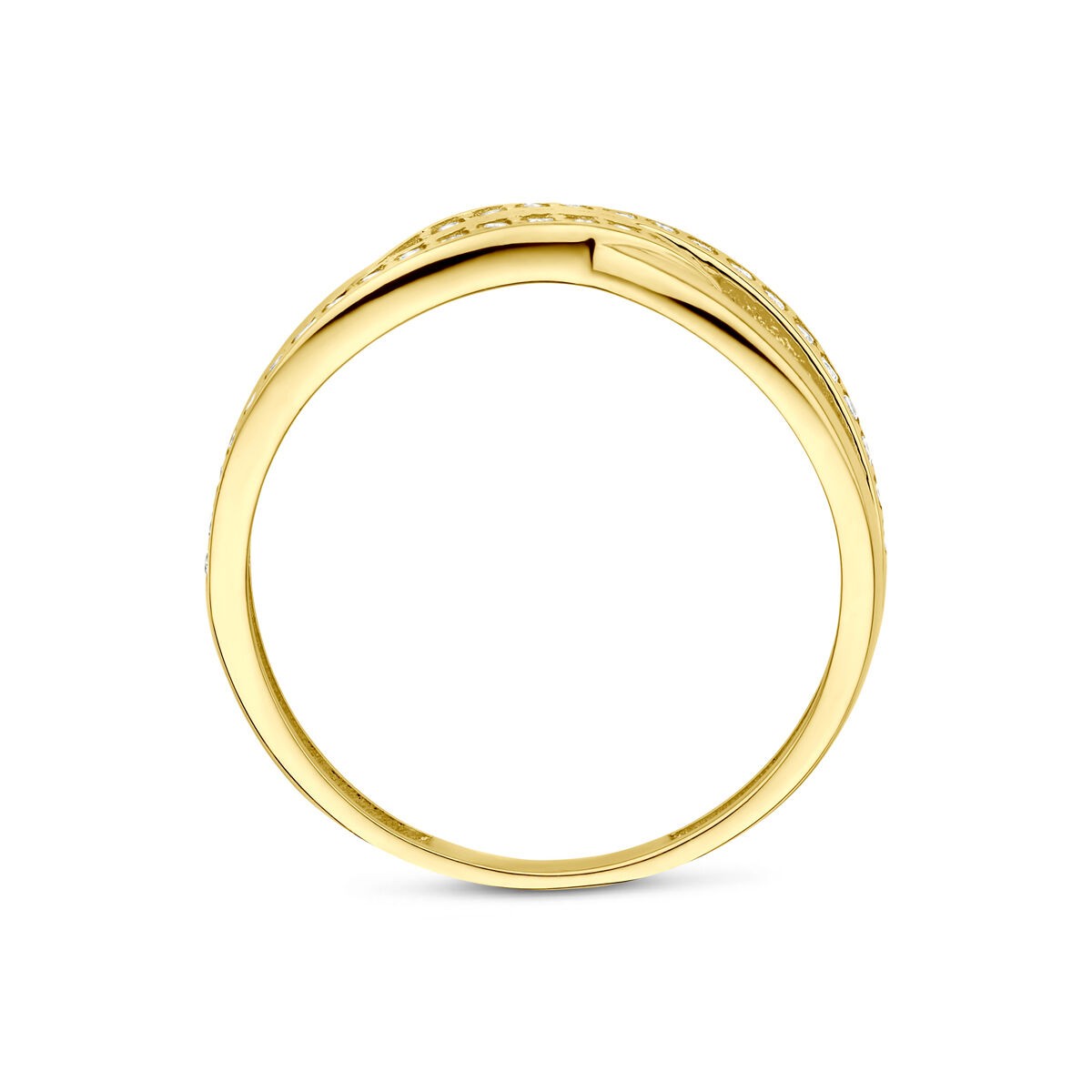 Ring mit Zirkonia Gelbgold