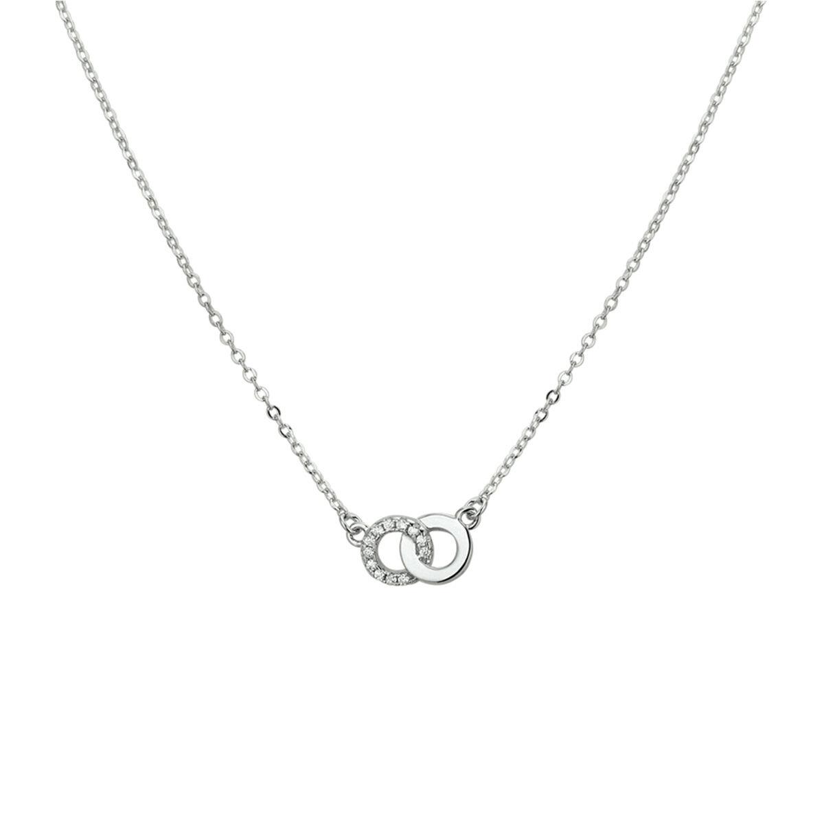 Ring in Ring Collier mit Zirkonia