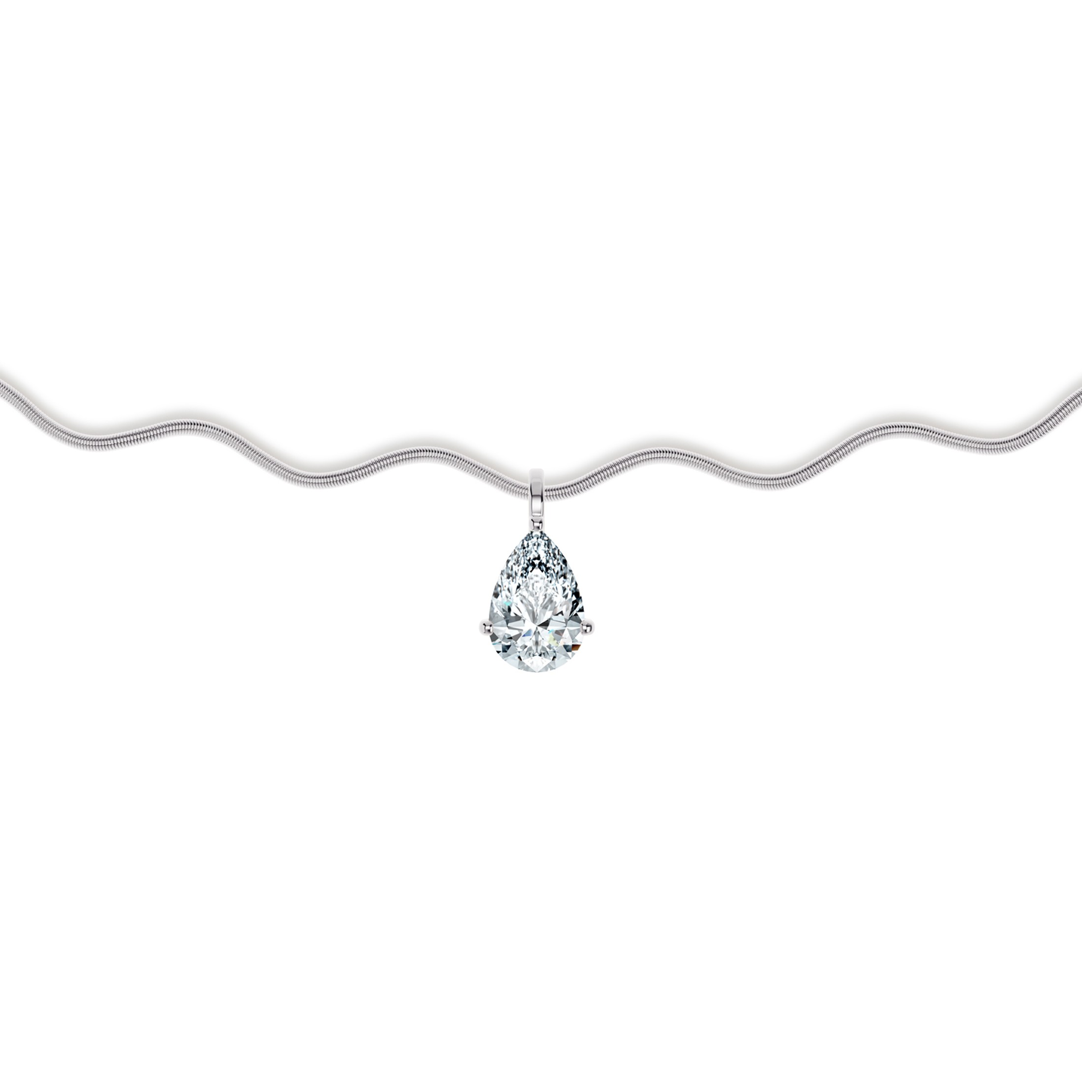 Niessing Amatis Anhänger Platin 0,40ct Tropfen