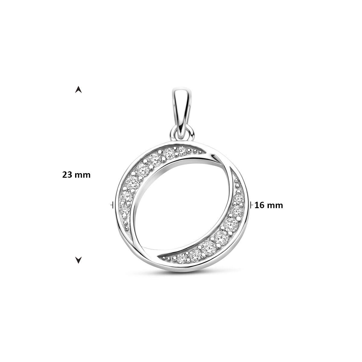Anhänger Silber mit Zirkonia rund
