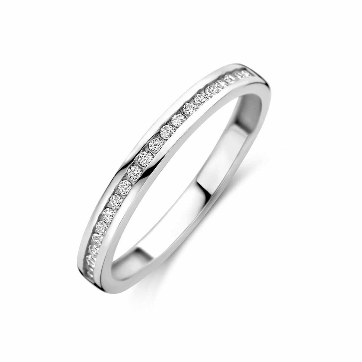 Silber Memoirering Kanalfassung