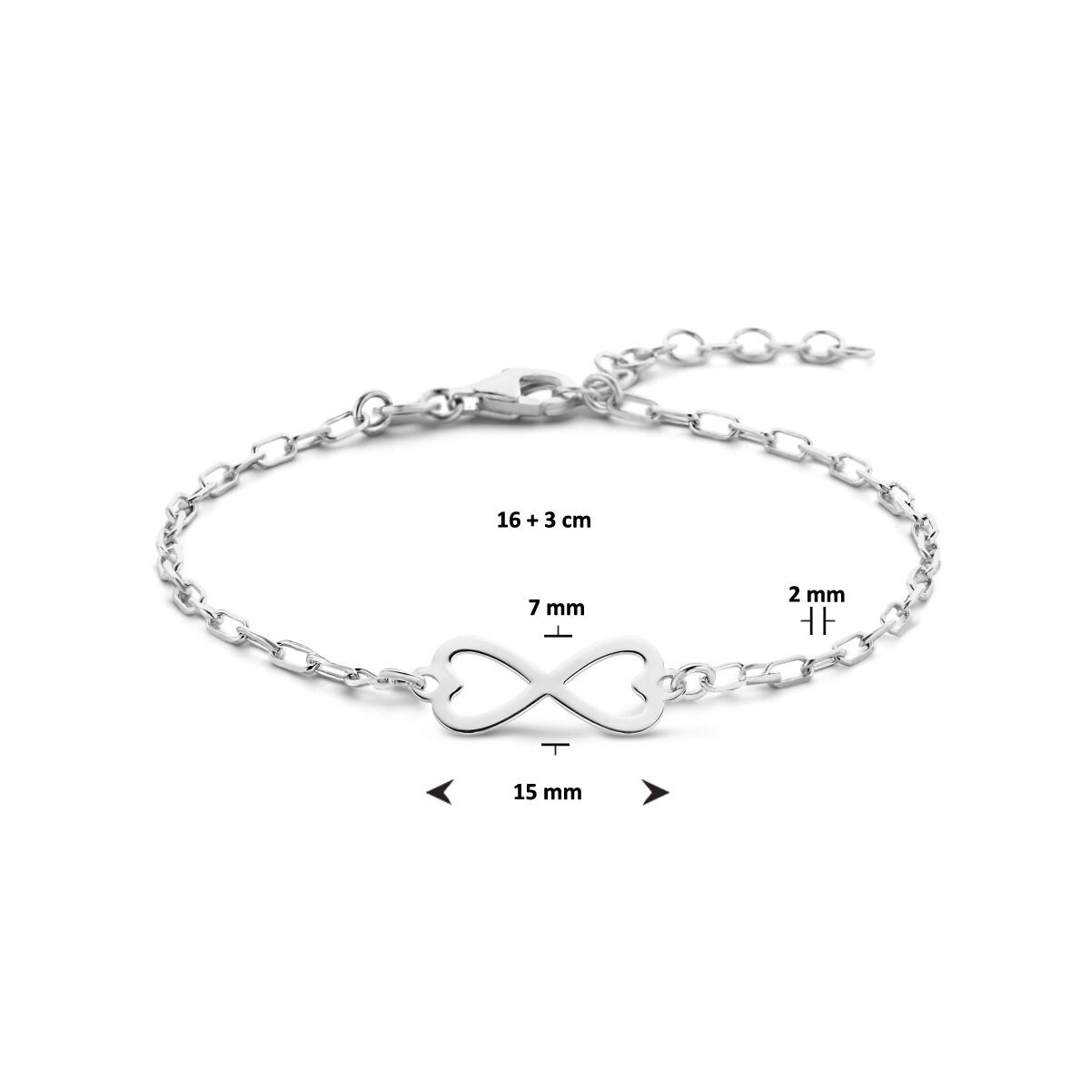Unendlichkeit Herz Armband
