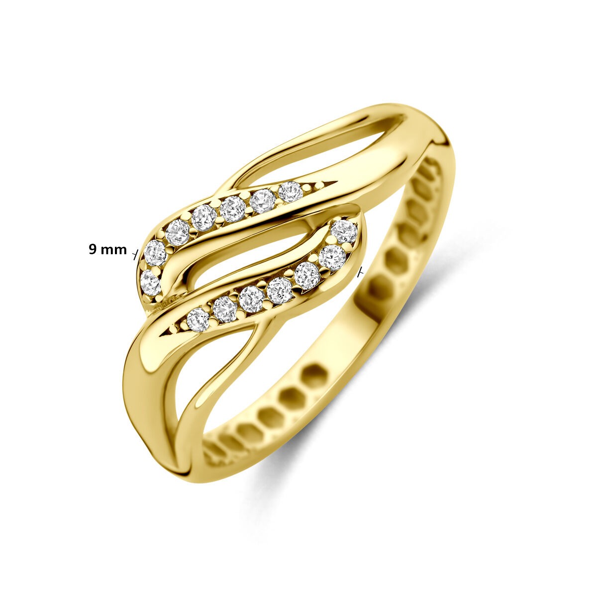 Gelbgold Ring mit Zirkonia
