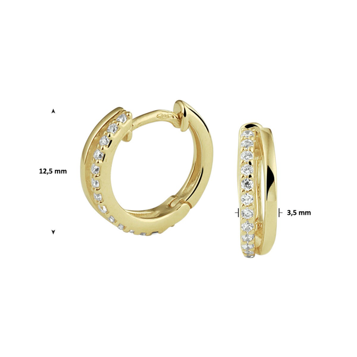 Creolen Gold mit Zirkonia