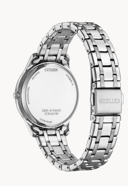Citizen Eco-Drive Edelstahl Perlmutt