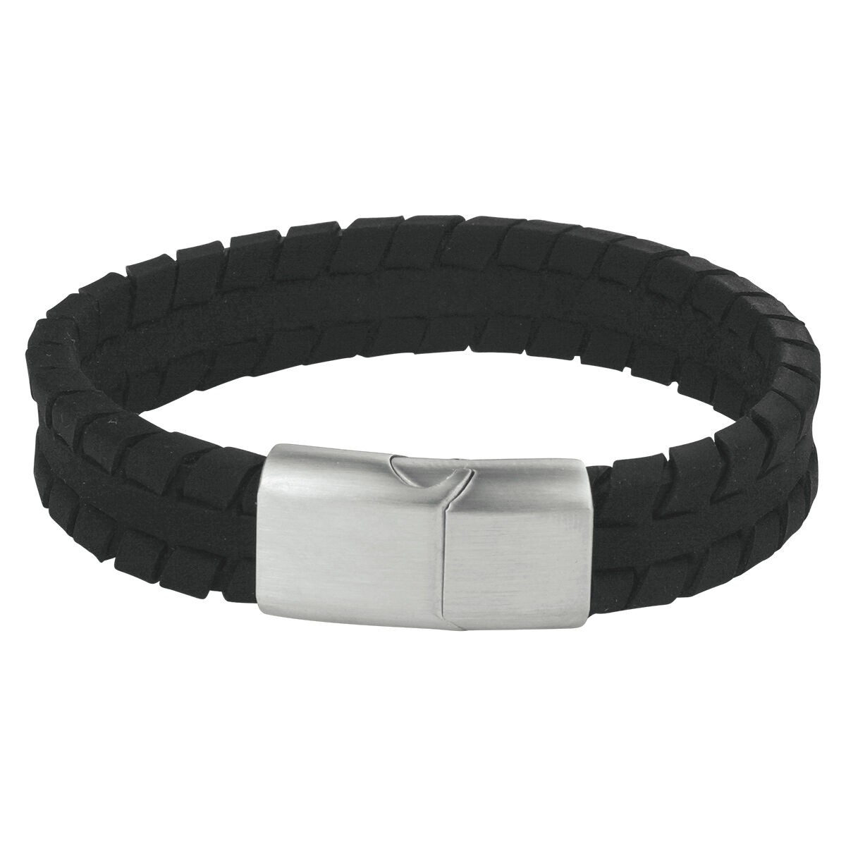 Leder Armband schwarz mit Magnetschließe