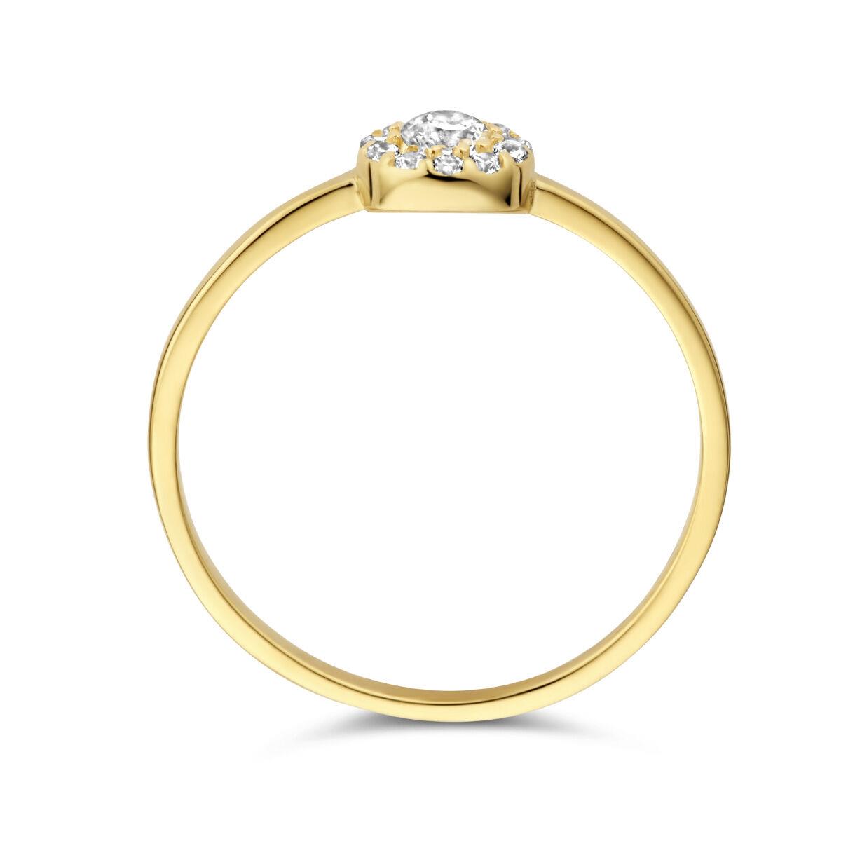 Halo Ring Gelbgold