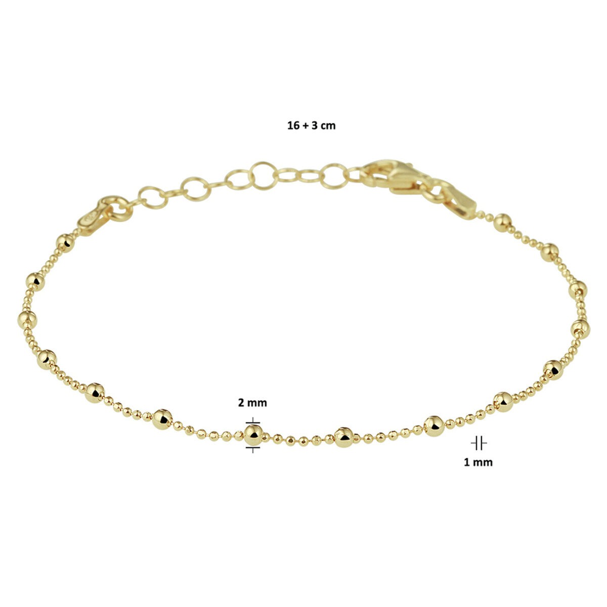 Armband Kugeln vergoldet