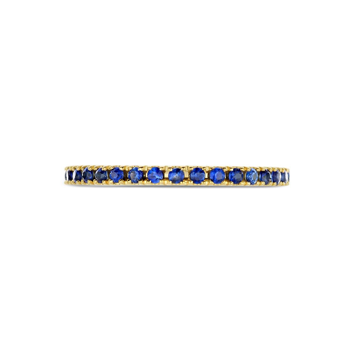 Memoire Ring mit blauen Saphire
