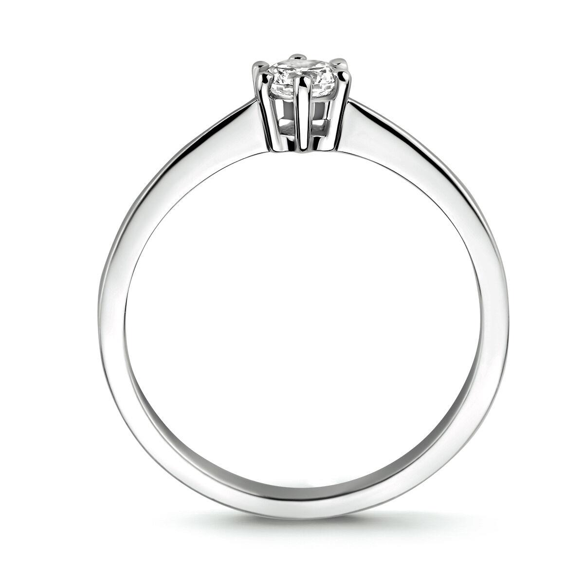 Weißgold Solitaire Ring