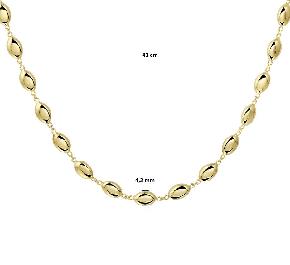 Collier mit linsenförmige Elemente
