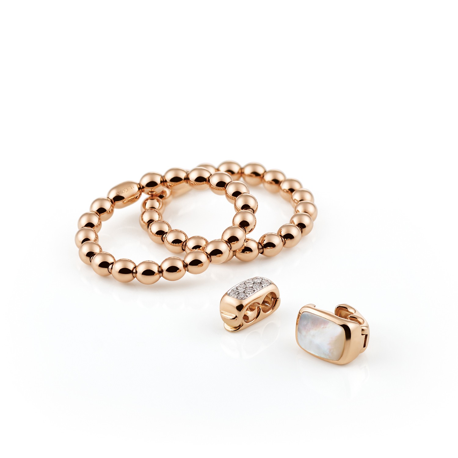 Al Coro Stretchy Ring Rotgold