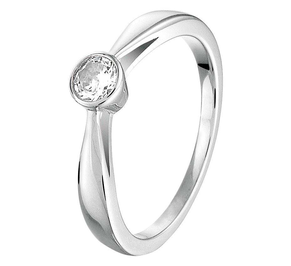 Silber Solitaire Ring