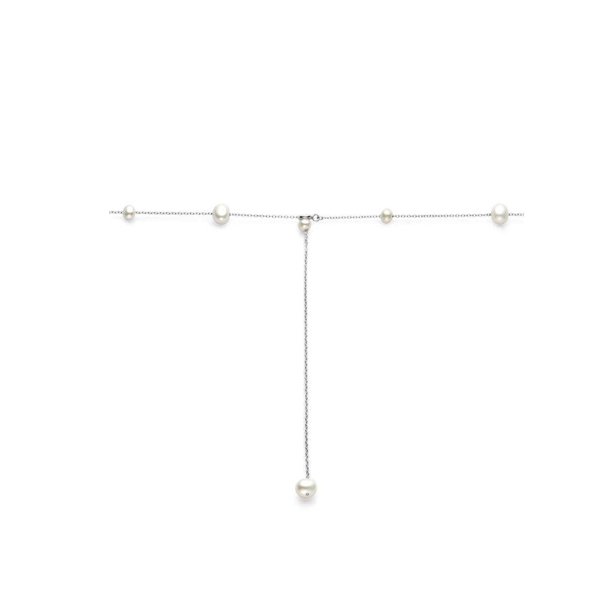 Y - Collier Silber mit Süßwasserperlen