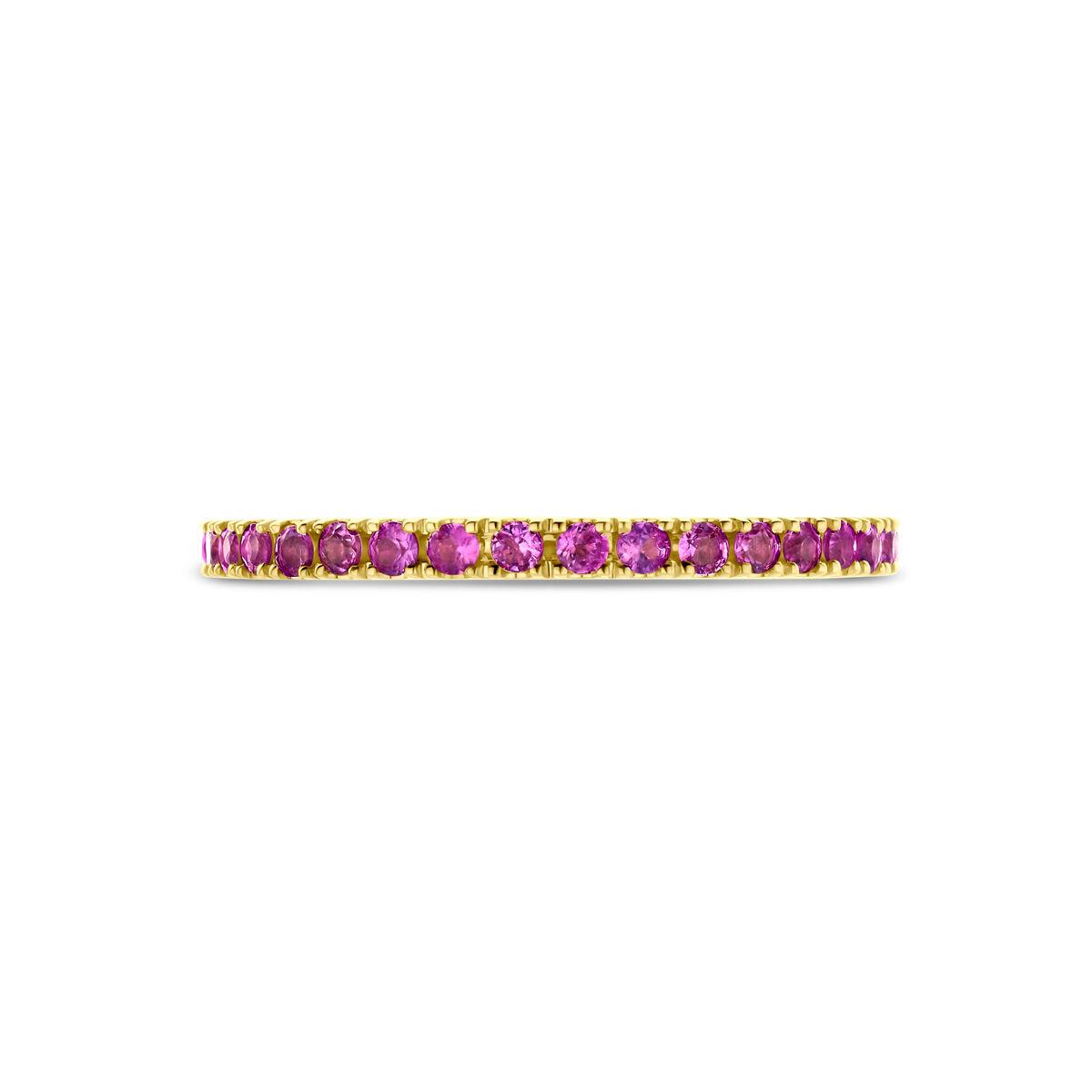 Memoire Ring mit rosa Saphire