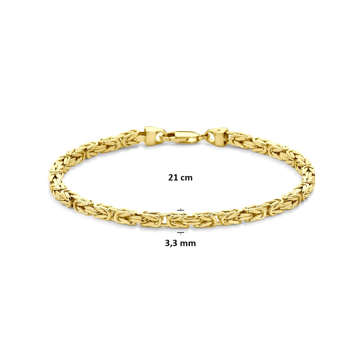 Königskette Armband Gelbgold 21,0cm Massiv