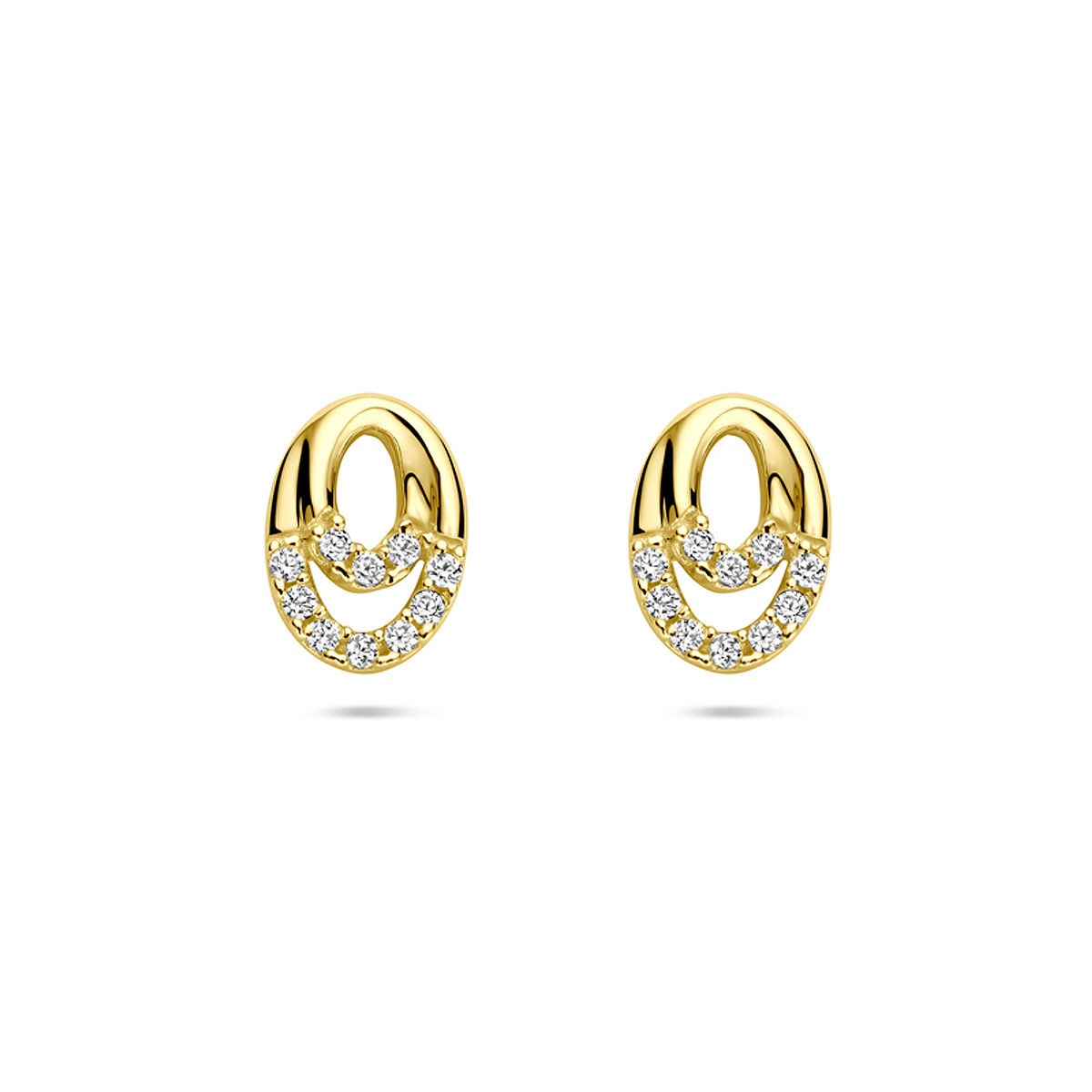 Ohrstecker Oval Zirkonia