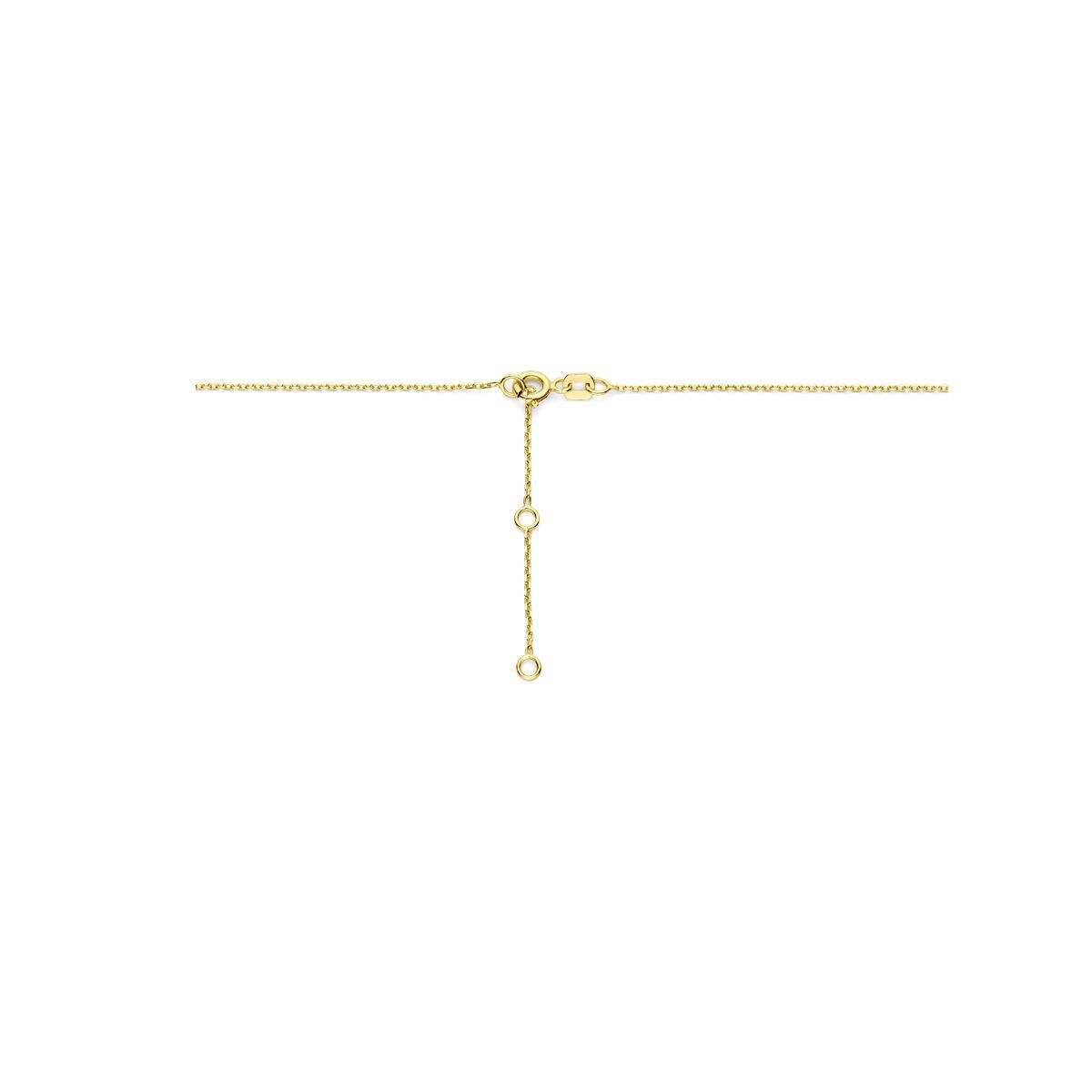 Collier Gelbgold mit Linse und Kugeln