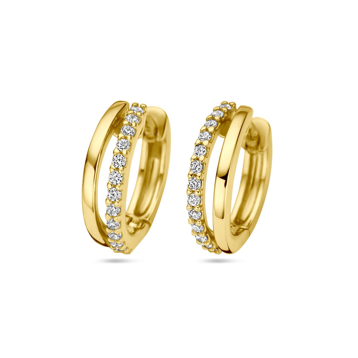 Creolen Gold mit Zirkonia