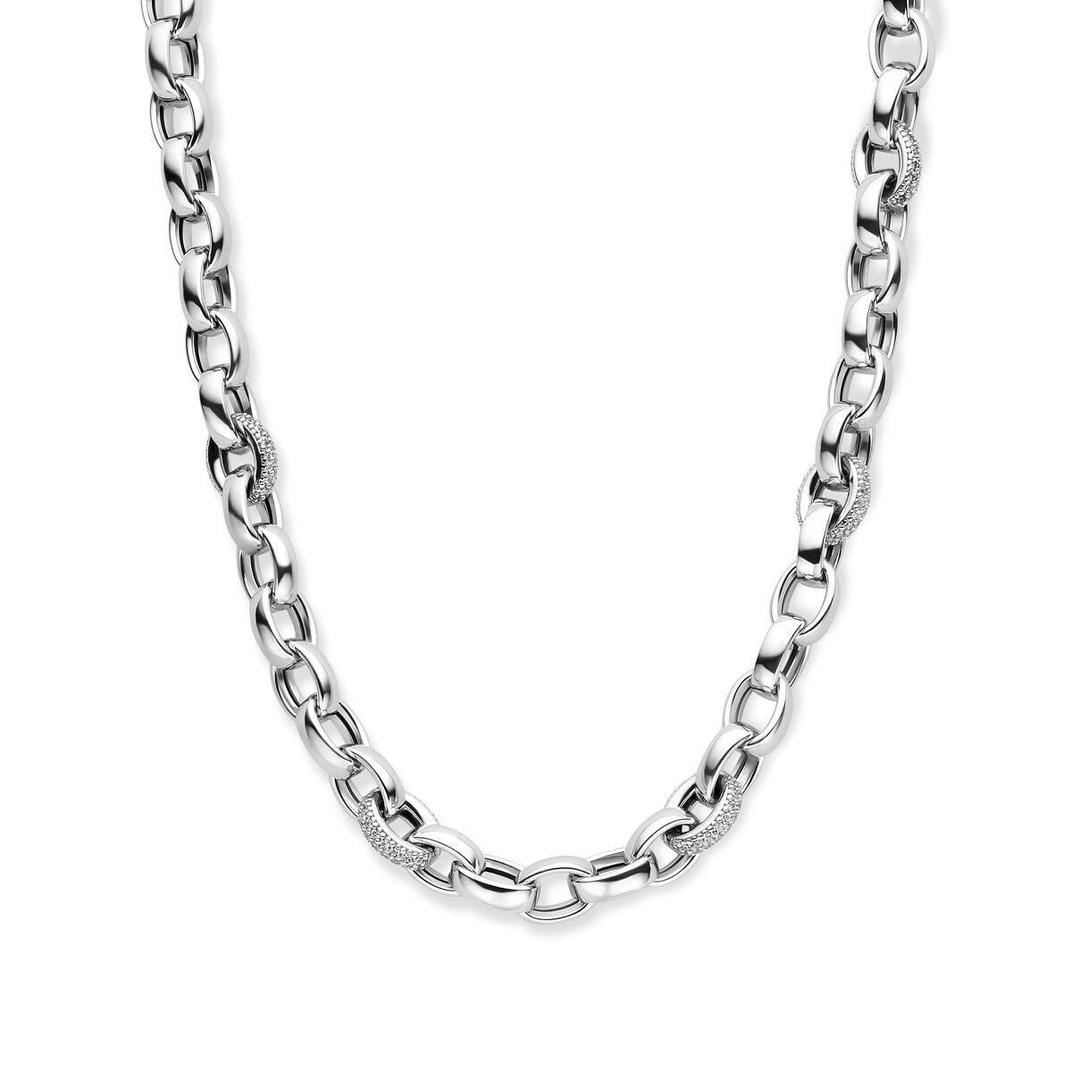 Breites Collier mit 5 Pavée Elementen