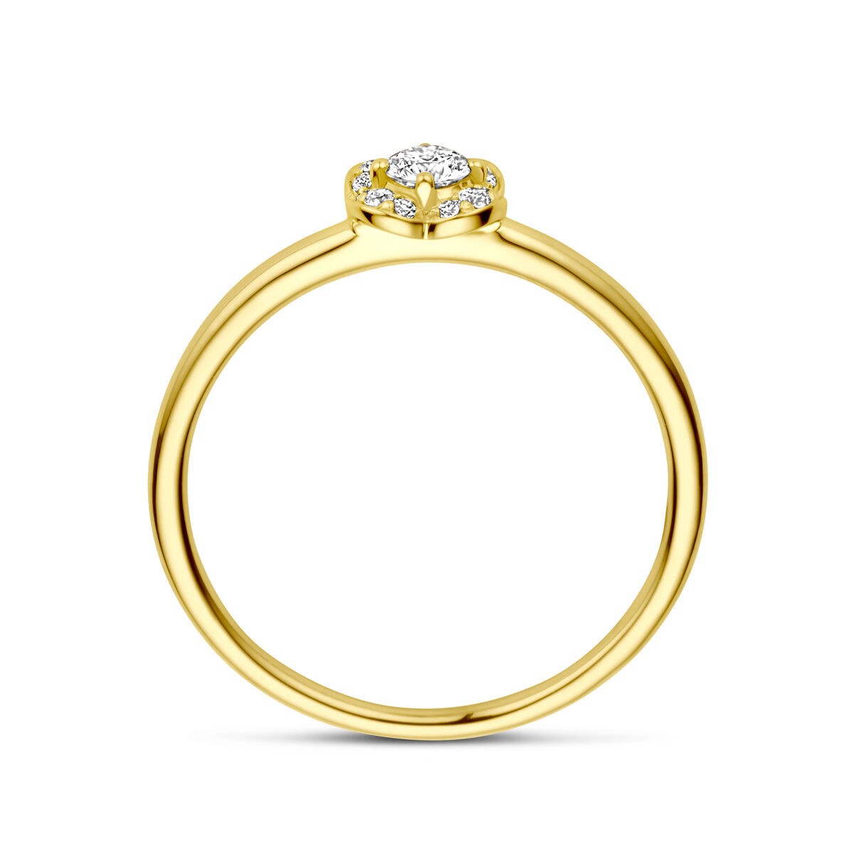 Ring mit Blume aus Brillanten