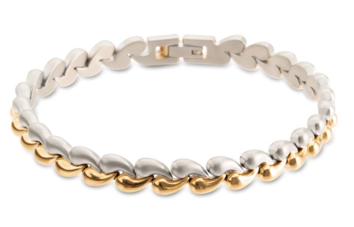 Boccia Titanium Armband Wellen Bicolor