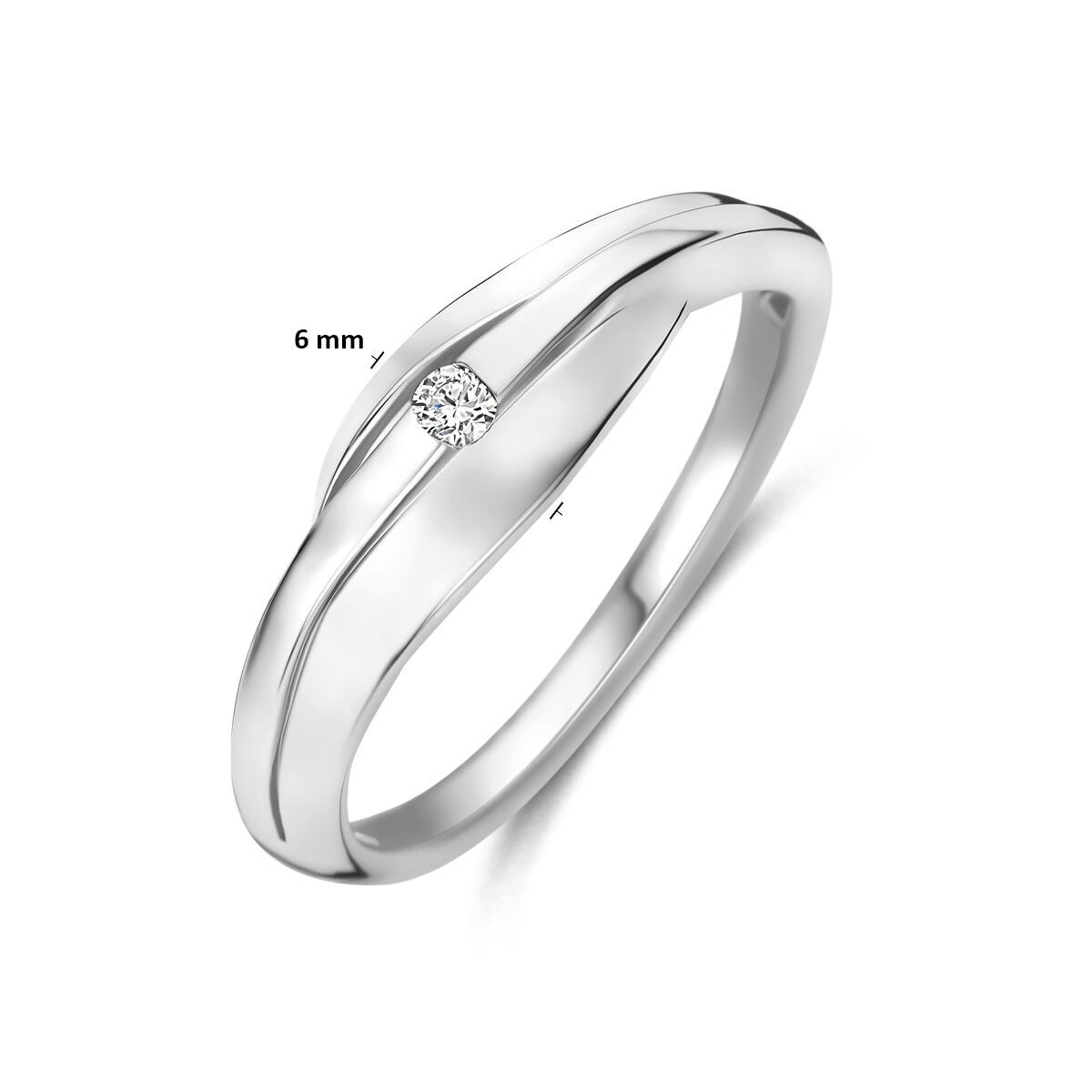 Silber Ring mit Lab Grown Diamant 0,035ct