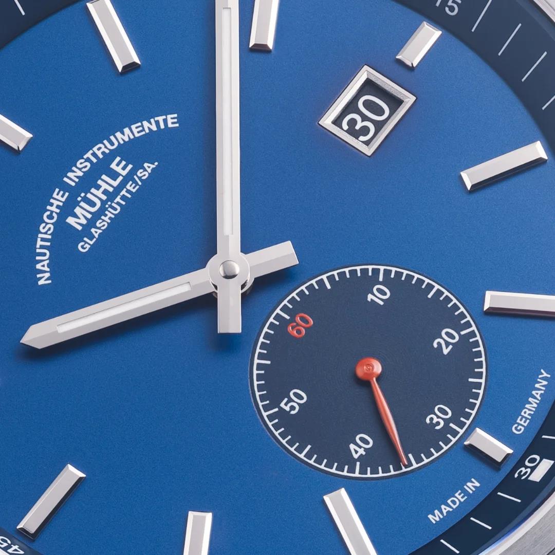 Armbanduhr 29er kleine Sekunde blau