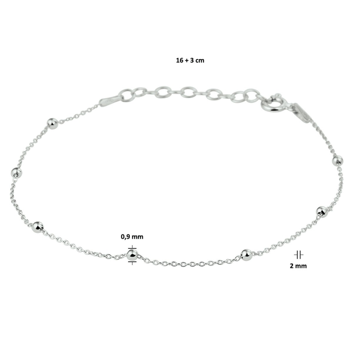 feines Anker Armband mit Kugeln