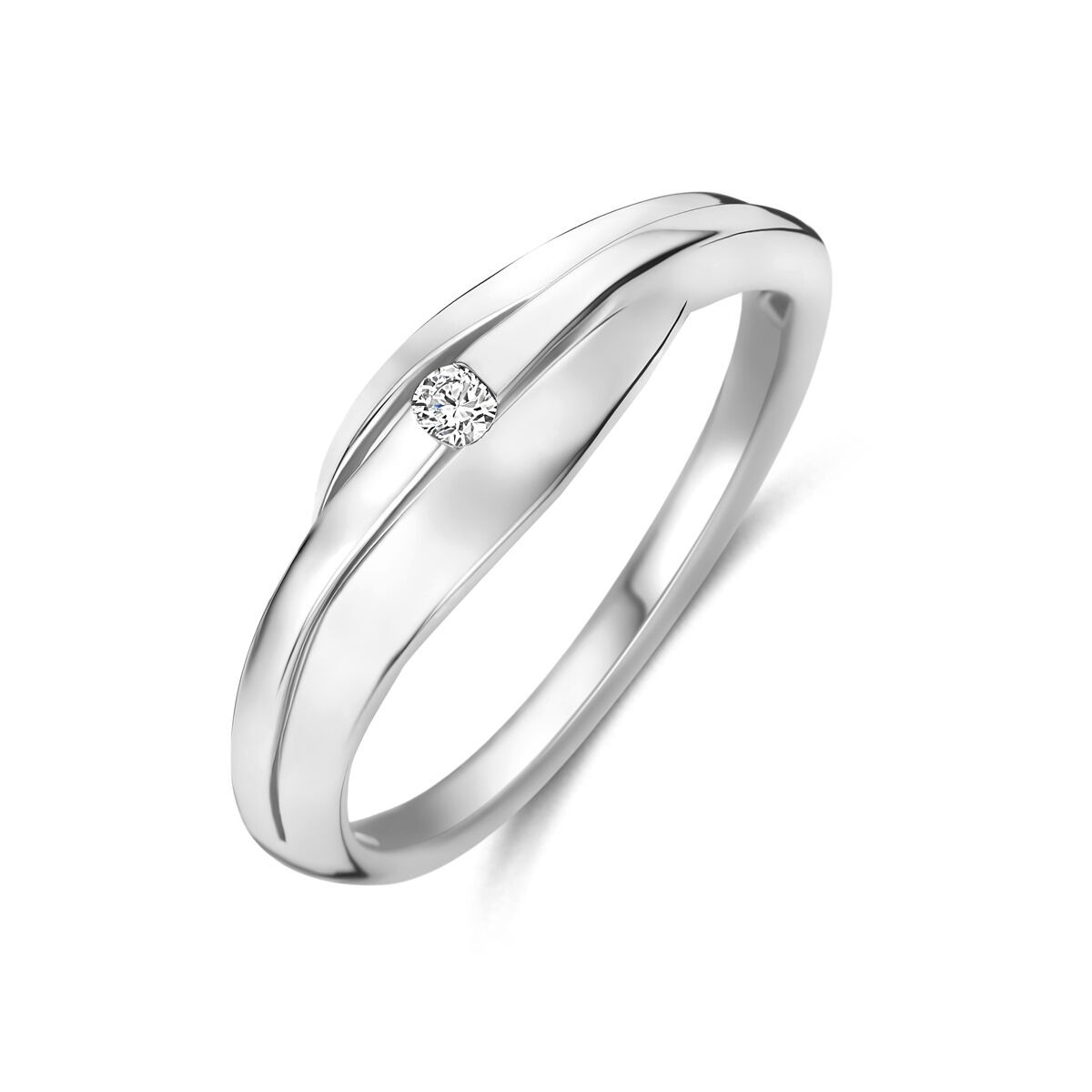 Silber Ring mit Lab Grown Diamant 0,035ct