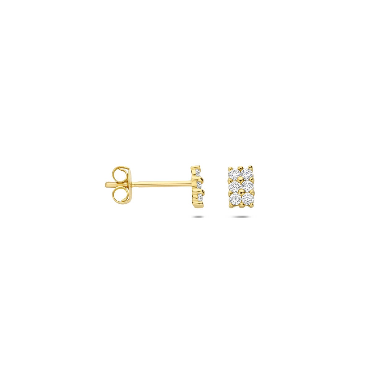 Ohrstecker Rechteck Zirkonia