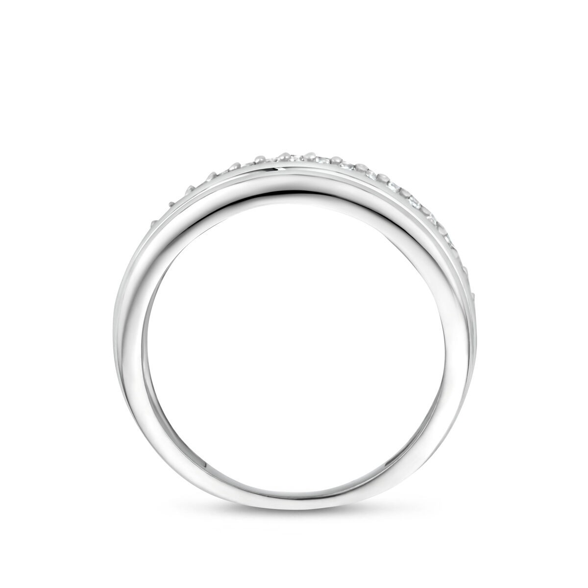 Silber Ring breit mit Zirkonia