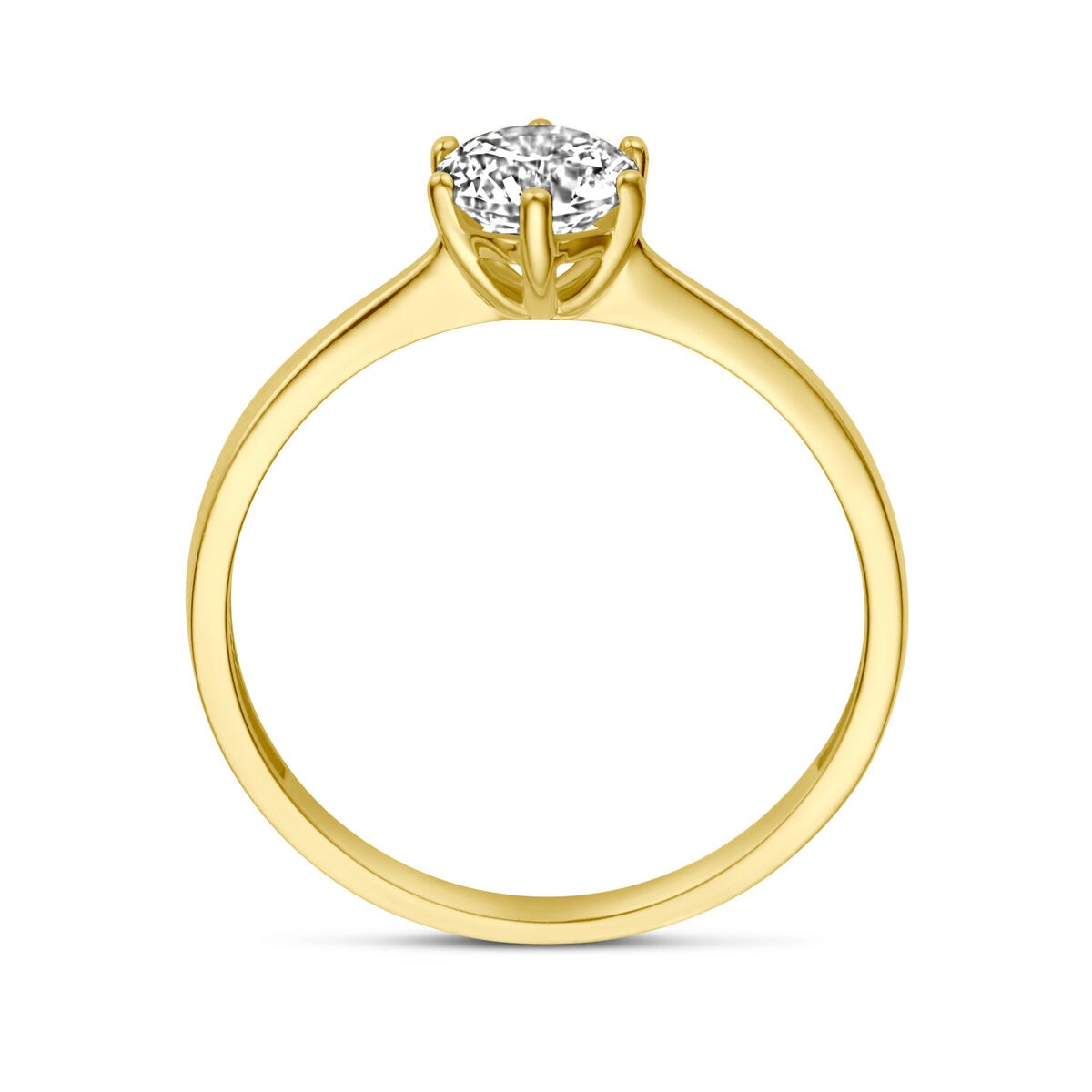 Solitaire Ring Gelbgold