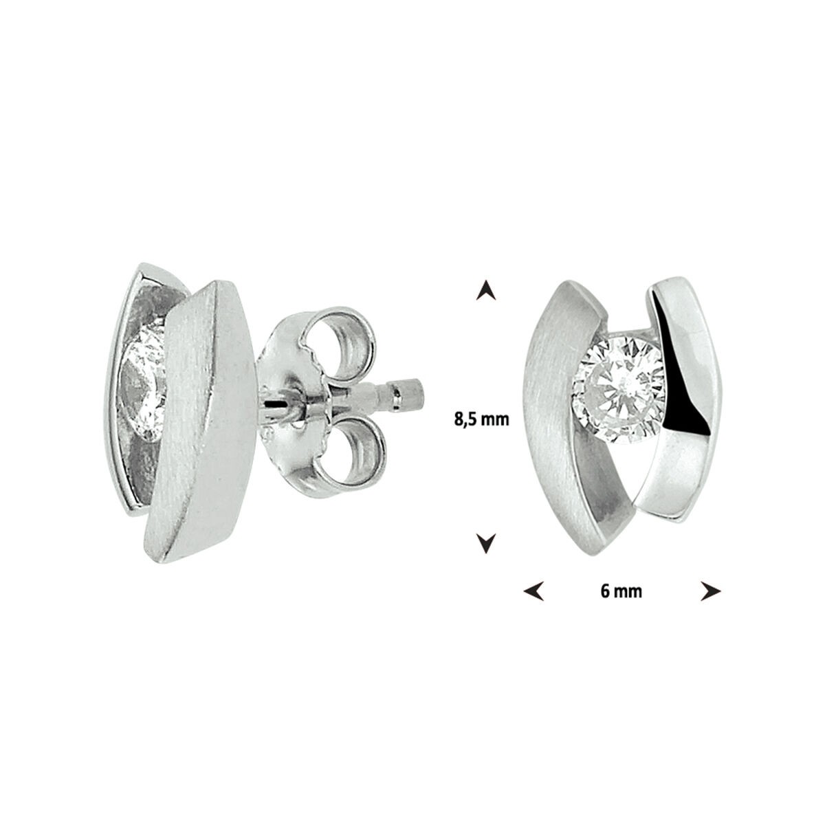 Silber Ohrstecker Zirkonia