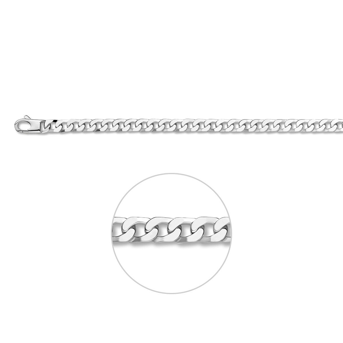 Panzer Kette Silber 60,0cm 5,5mm