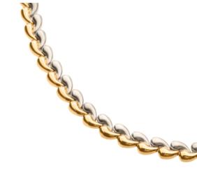 Boccia Titanium Collier Welle Zweifarbig