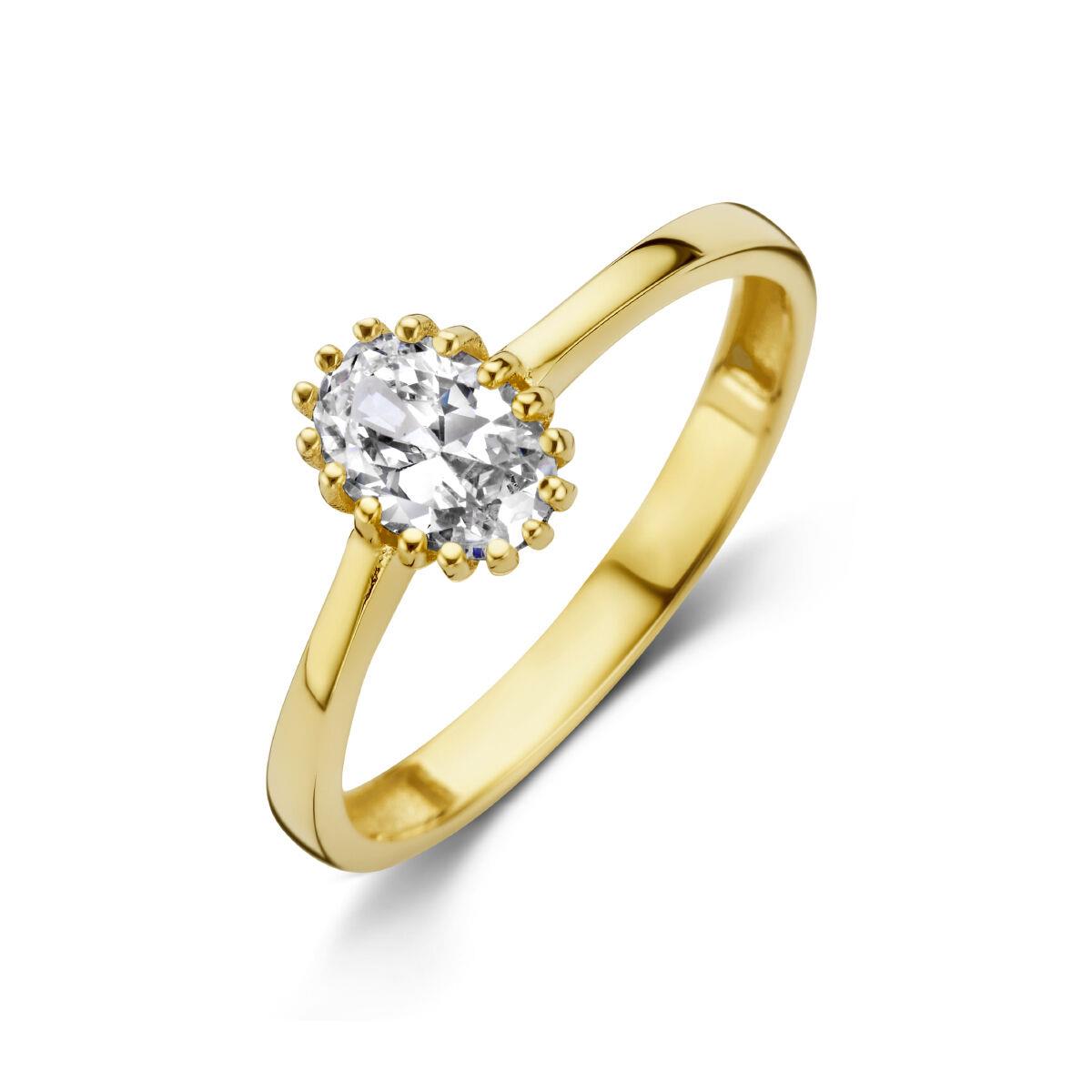 ovaler Solitaire Ring