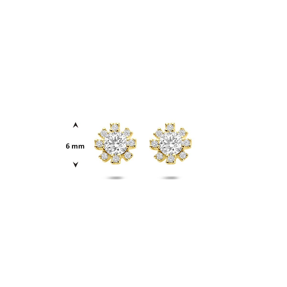 Ohrstecker Rose mit Zirkonia