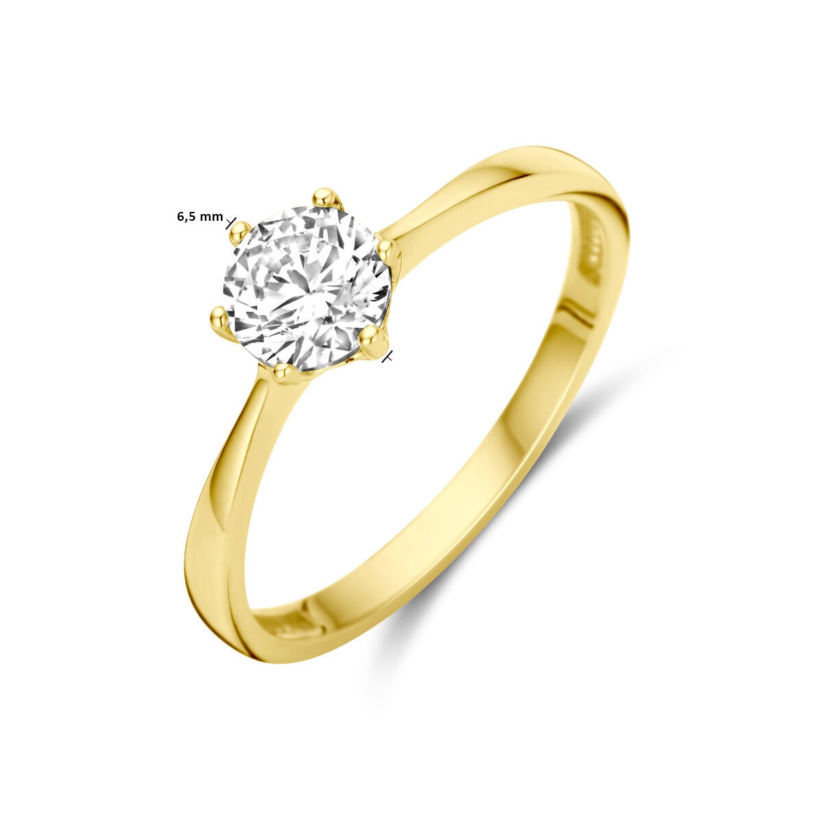Solitaire Ring Gelbgold