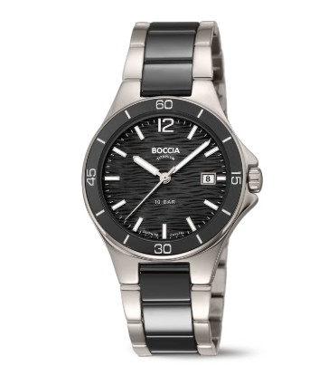 Boccia Titanium schwarze Uhr Keramik
