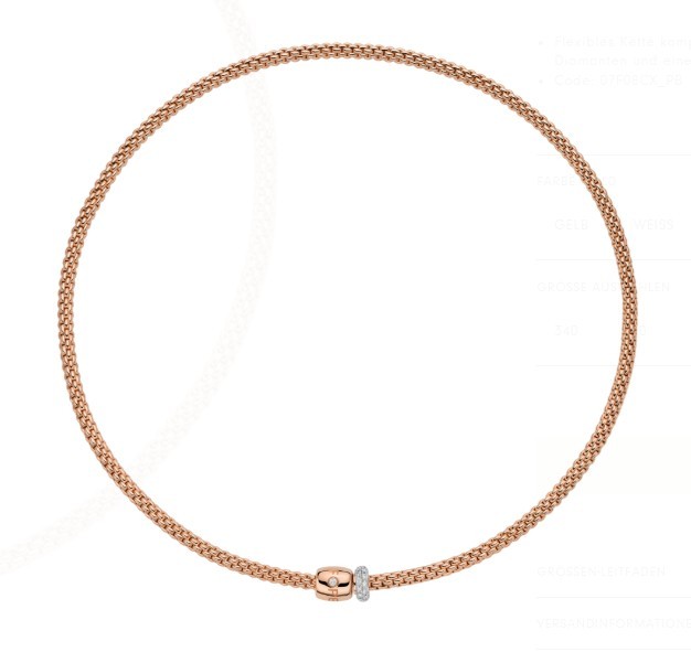 Fope Prima flexibles Collier Rotgold
