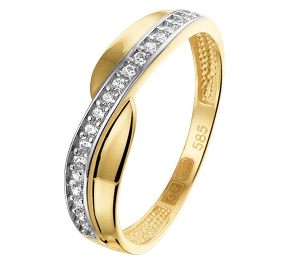Ring mit Zirkonia linie