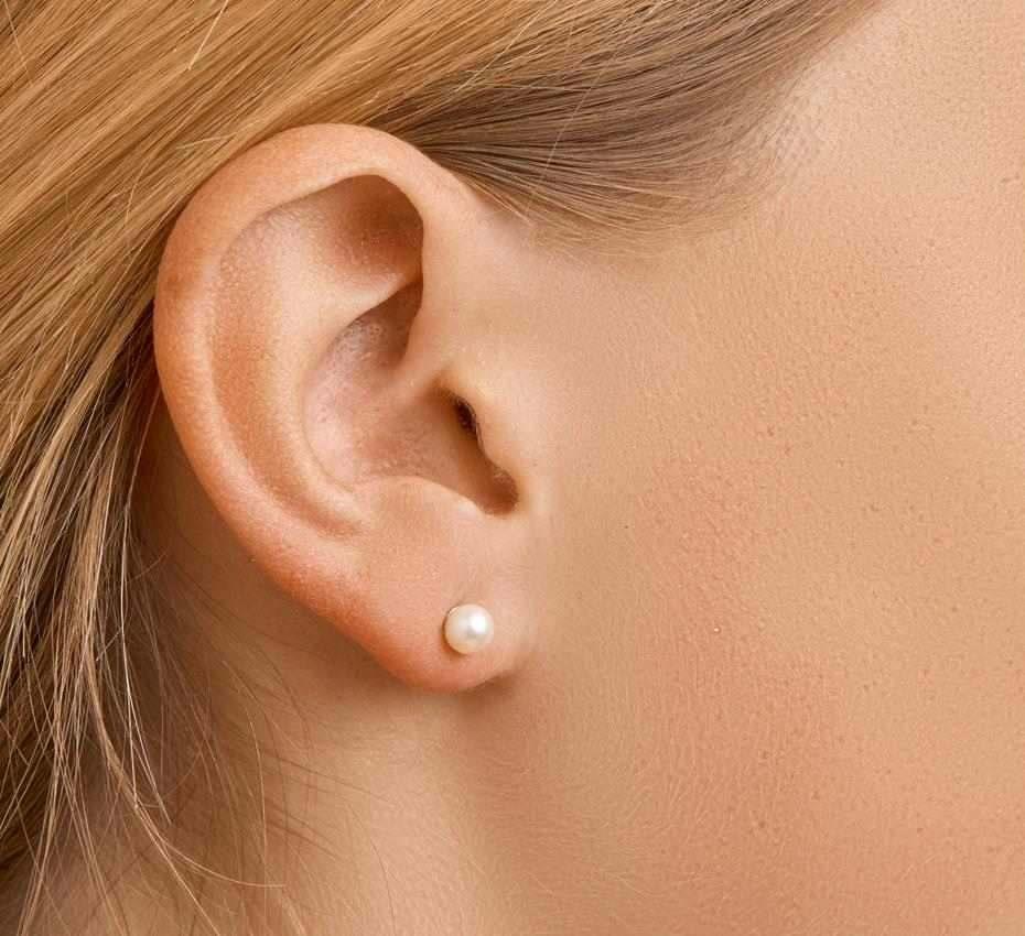 Süßwasser Perlohrstecker 6,0mm