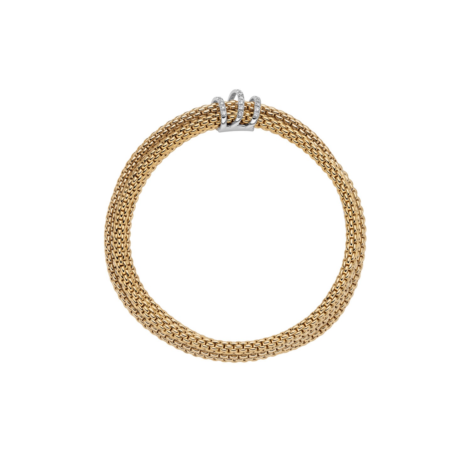 Fope Prima Armband dreier Gelbgold M