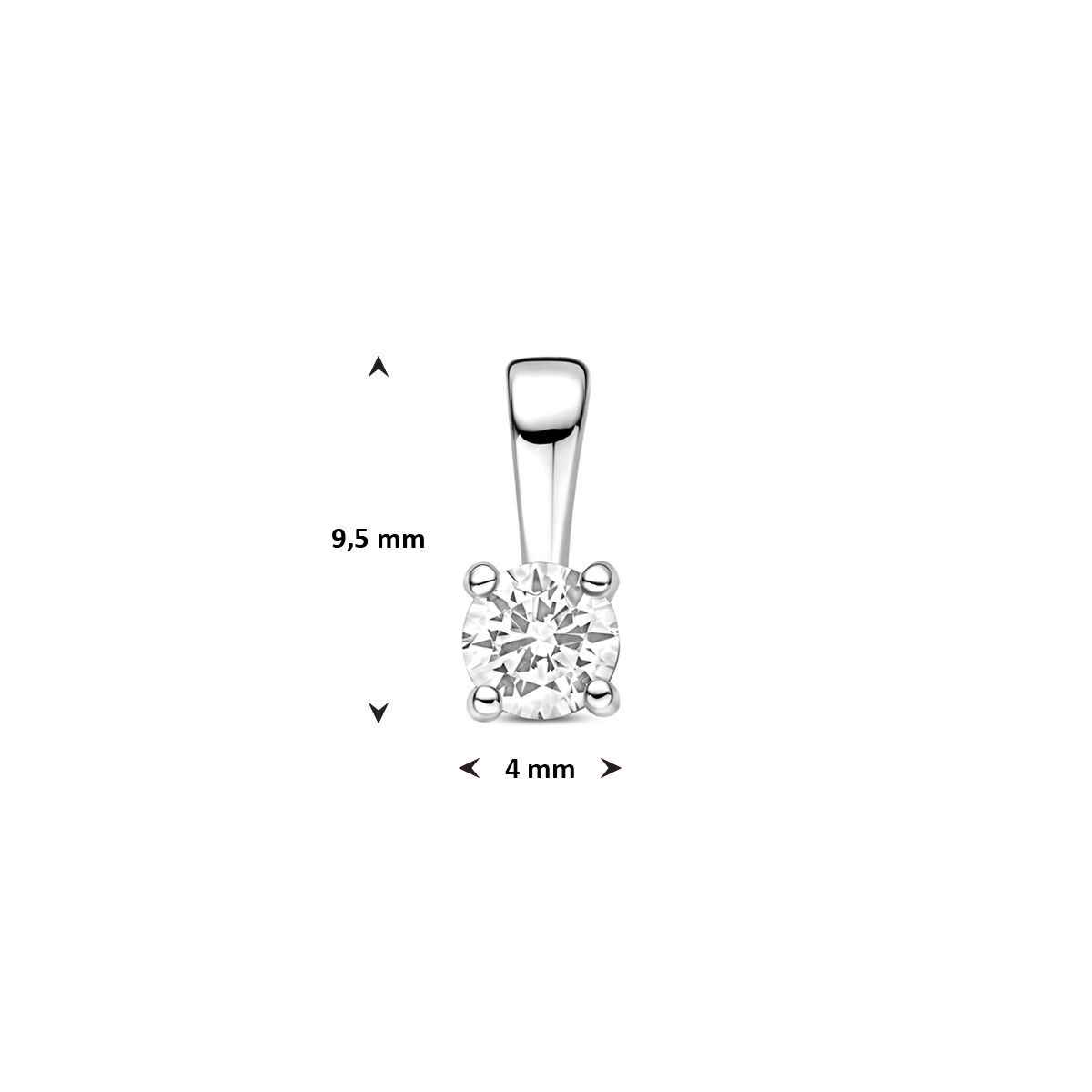 Anhänger Solitaire Zirkonia 4,0mm