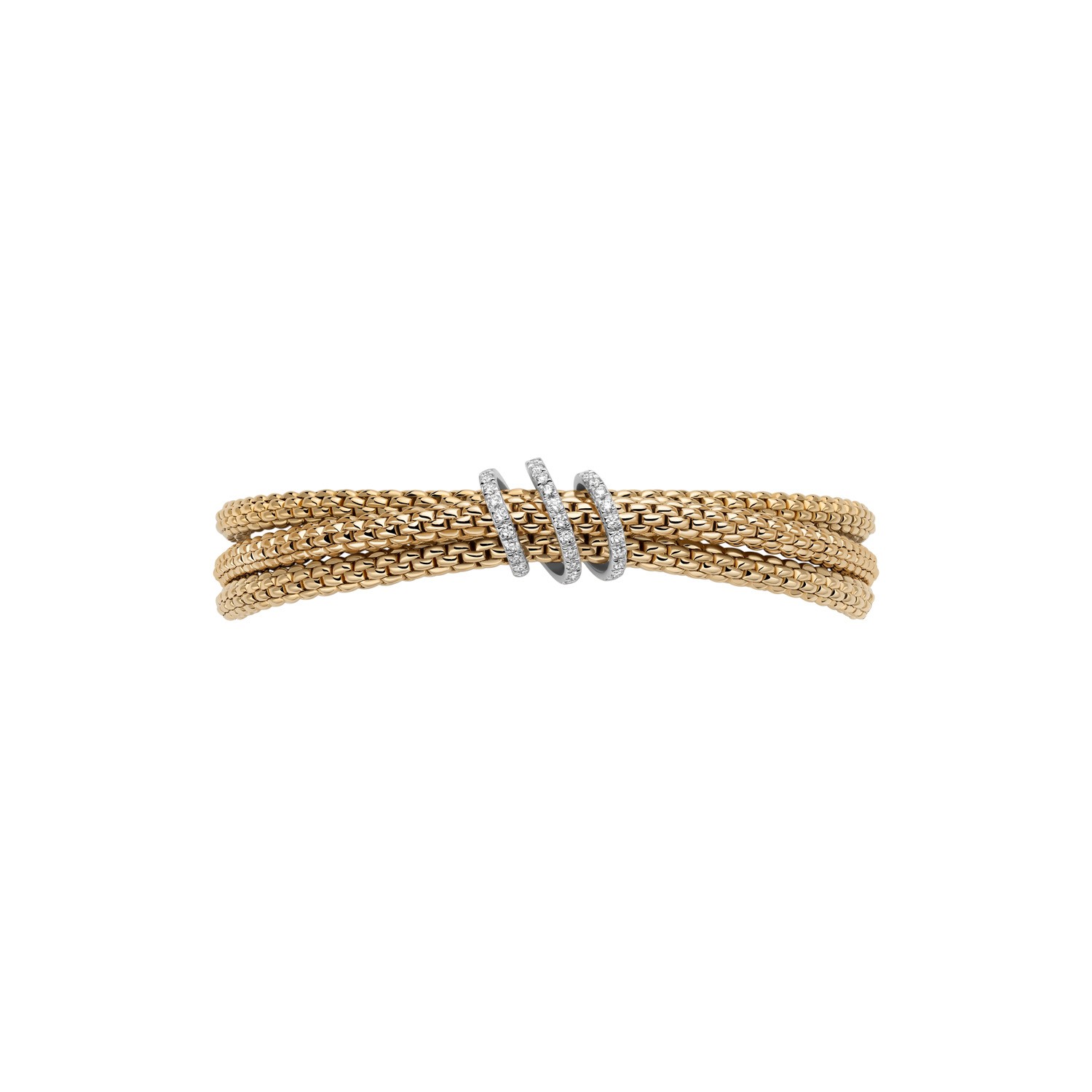 Fope Prima Armband dreier Gelbgold M