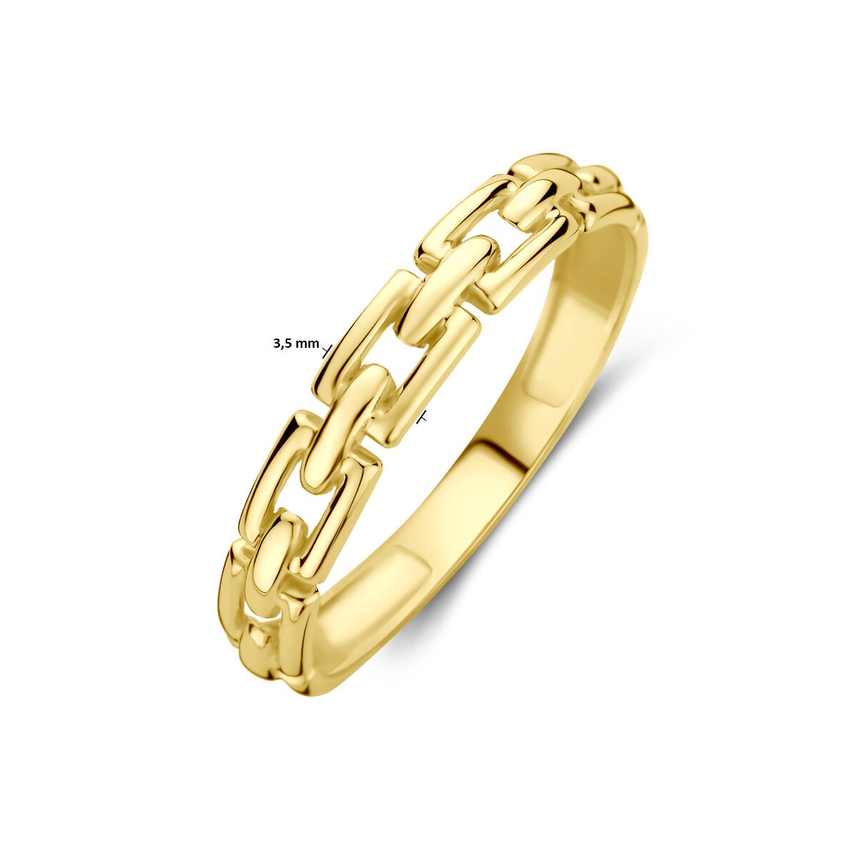 Ring Gelbgold Kettenmuster